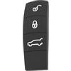 EMSea Auto 3-Button Remote Key Pad in gomma compatibile con Cayenne/compatibile con Macan Auto Remote Key Fob Button Pad di ricambio Key Case Cover Protector Nero