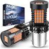 NATGIC 1156 BA15S Lampadine LED Ambra, P21W LED CanBus Senza Errori Resistenza di Carico Integrata per Indicatori di Direzione Anteriori o Posteriori - Chip LED da 89 Pezzi 4000LM (Confezione da 2)
