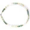 LE DEUCALION Collana con pietre vere barocche lucidate di cristallo di rocca, apatite blu-verde, acquamarina, alternate con perle d'acqua dolce. Chiusura in argento 925, Perla Pietra, Alga marina
