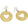 Vlnet ® | Vestopazzo orecchini pendenti cuore cut out | ottone riciclato | lavorazione artigianale | diametro 4 cm | DD16156