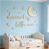 KERYBW 15 pezzi lettere in legno per decorazione da parete, Dream Big Little One, decorazione da parete, in legno boho per camera da letto, casa, soggiorno