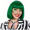 Luxiremi Bob Parrucche per le donne 12 pollici sintetico corto liscio verde parrucca con frangia gioco di ruolo Hollywood Indossare