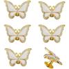 JfwuHap Vivicap - Set di 6 pomelli eleganti a forma di ape a forma di farfalla per mobili da cucina, per armadietti, cassetti, credenze, credenze, bagno e guardaroba, colore: oro