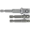 Tivoly 'Tivoly 11501320003 - Set di adattatori per bussola di avvitamento, Grigio, 1/4 3/8 1/2, Set di 3 pezzi
