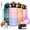 Grsta Borraccia Bambini, Borraccia 500 ml, Borracce con Cannuccia, Senza Perdite, Water Bottle Motivazionale, Facile da Pulire, Bottiglia Acqua, Con Slogan Motivazionale, Borracce per Scuole, Corsa, Sport