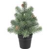 Flair Flower Mini albero di Natale artificiale con coni in iuta, 32 cm, decorazione natalizia, albero di Natale, abete artificiale, conifere X'Mas, decorazione natalizia, pianta artificiale