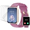 CUFEREDU 6 pcs Pellicola idrogel per RUIMEN ‎D1 1.85" Smartwatch Soft TPU Pellicola in gel Protezione dello schermo Autoguarigione, Installazione facile, Sensibile al tocco
