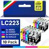 Supply Guy Cartucce per Stampante LC223 compatibili con Brother LC 223 LC223XL per MFC-J5320DW MFC-J480DW DCP-J562DW DCP-J4120DW MFC-J5620DW (10 cartucce d'inchiostro)