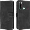 OKZone Cover per Xiaomi Redmi Note 8/Redmi Note 8 2021, Custodia in PU Pelle per Xiaomi Redmi Note 8/Redmi Note 8 2021, Custodia a Libro Folio Portafoglio con Magnetica Wallet Case Flip Cover (Nero)