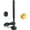Vecys Nero Antenna 4G LTE Adattatore SMA Maschio 8DBi GSM/3G/4G Omnidirezionale Antenna 4G Esterna Interna Cavo 3M RG174 Base Magnetica
