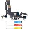 MMOBIEL Connettore di ricarica compatibile con iPhone 11-6.1 inch - 2019 - Dock Connector - Cavo di ricambio - con jack audio/microfono/antenna di ricambio - INCL. Cacciavite bianco