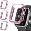 iVoler 3 Pezzi Cover Rigida PC per Apple Watch SE (2025/2022 / 2020) / Series 6 5 4 40mm (Senza Pellicola Protettiva), Ultra Sottile Custodia Antiurto e Anti-Graffio Bumper Case, Rosa