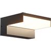 Klighten 24W LED Applique da Parete Esterno,2700K Lampada da Parete Interna ed Esterna,per corridoi,garage,portici e cortili,Aluminium,IP65,Nero