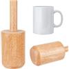 BENECREAT Stampi per Ceramica da 220x80mm, Burlywood Strumenti per Ceramica in Legno con Manico Set di Stampi per Ceramica con Rivestimento per Argilla Ceramica Costola in Legno Tazza in Porcellana