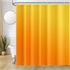 Uiiooazy Tenda Doccia Antimuffa, Tenda da Doccia 200x180cm Arancia Gradiente Giallo Sfumata Moderno Tende da Bagno Tessuto Lavabile Impermeabile Poliestere Tende per Vasca da Bagno con 12 Anelli