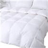 SUFUEE Duo-V Home - Piumone in piuma e piumetta d'oca, 13,5 Tog, rivestito in tessuto 100% cotone, antiacaro e a tenuta di piuma - colore: bianco , Oca piumino, White, 220x260cm