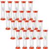 YICH 20 pezzi Set di clessidre rosse da 1 minuto per bambini, set di clessidre in plastica per bambini, sabbia per tempo di scuola, apprendimento, lavaggio dei denti, gioco, casa