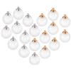 PH PandaHall 30pz Ciondoli Globo in Vetro 14mm Mini Bottiglie Pendente, Bottiglie di Vetro Trasparente con Tappo Dorato Argento per Collane Orecchino Creazione di Gioielli