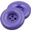 Blausky 10 bottoni colorati, in plastica, 4 occhielli, bottoni rotondi in resina, piccoli bottoni, rotondi, per cucito, lavori a maglia, fai da te, decorazione regalo, viola chiaro, 23 mm