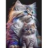 CEOVR 5D DIY Diamond Painting Kit Completo,Gatto Nero e Bianco Diamantini Strass Ricamo a Punto per Adulti Bambini Decorazione Casa,Kit per Pittura Diamante Mosaico Fai Da Te 5D,30x40 cm