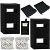 beaufan 2 Set Aquarium Filter Media Kits Compatible with Fluval Flex (15 Gal) Desktop Aquarium, Includes 2 Carbon Filter Refills, 2 Foam Filters, 2 Ceramic Rings & 1 Filter Cord