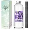 SCENTORINI Diffusore Profumo Ambiente Lavanda 500ML Ricarica Diffusore di Olio Essenziale di fragranza per la casa per Bagno per Camera, Bagno, Ufficio e Decorazione Interna