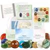 Milaboo Magia delle gemme 2 - 12 pietre portafortuna con significato e biglietto in sacchetto di organza - Set con opuscolo - Regalo per bambini e adulti (Magia delle gemme 2)
