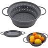 Scolapasta Pieghevole Estensibile Per Cucina 36-49,5 Cm | Colino Per Pasta E Verdura, 5 Litri, Salvaspazio, Rosa