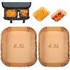 GINOYA Carta da forno per Moulinex Dual Easy Fry XXL 11L, Accessori per Gidgimo Air Fryer XXL 10L (6L + 4L), Carta per doppia frittoia a aria 6,5L/4,5L