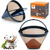 Owowong 2 pezzi di filtri riutilizzabili per caffè n. 4 a cono per Ninja Bar Brewer, filtri di ricambio per caffè, filtri permanenti per caffè n. 4 a cono compatibili con la caffettiera Ninja Cui sinart