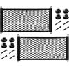 VZU Rete per bagagliaio, 2 pezzi Rete elastica fermabagagli 45x25 cm per auto, inclusi 4 adattatori e viti, Universale per SUV, autovetture e camion