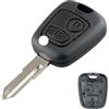 topone1 2 pulsanti chiave auto conchiglia lama 206 adatta per Peugeot 106 206 306