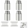 FENGJIAHUI 4 Pezzi Prolunga per Rubinetto da 1/2, Prolunga Doccia Tubo di Estensione del Rubinetto con Filettatura Esterna (Acciaio inossidabile, 1/2 pollici x 30 mm(4PCS))