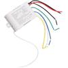 Mxtech Trasmettitore ricevitore con interruttore remoto da parete, anti-disturbo Facile da installare Interruttore con telecomando a 4 vie 220V, Uso domestico Uso in bagno per Droplight Crystal