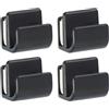 PATIKIL Maniglia Per Porte In Vetro 15/16 Acciaio Inossidabile 4Pcs Clip Per Porte Senza Foratura Maniglie Pomelli Con Vite Per Armadio Doccia Vetro 3-5mm Cassetto Vetrina EspositoreNero