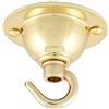 ElekTek Lampadario Da Soffitto Gancio Piatto 65mm Ottone Massiccio Lucido
