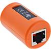 InLine Connettore RJ45 con protezione da sovratensione - 2 prese RJ45, Gigabit Ethernet, 8 diodi TVS, protezione POE, schermatura EMI/RFI, Plug & Play, 69990P
