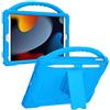 JOGUIIA Custodia per iPad da 10,2 pollici, per bambini, antiurto, in silicone, con impugnatura e supporto, per Apple iPad da 10,2 pollici, azzurro