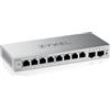Zyxel Switch Ethernet 8 Porte | Switch Gigabit Web Managed | 2x SFP Uplinks | QoS, Link Aggregation, VLAN, IGMP Snooping | Senza ventola | Desktop [GS1200-10v3]