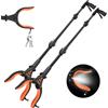 Kekoy 2pcs Pinza telescopica con Faro, Raccoglitore di immondizia,Prolunga del Braccio con Struttura in Alluminio, Testa Rotante a 90 Gradi, mascella Antiscivolo, maneggiata in Gomma Confortevole