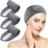 KinHwa microfibra Magia appiccicosa da donna per capelli fascia spa lavabile fascia Wrap fasce con nastro magico per bagno, trucco del viso e sport 3 Pack 8cmx65cm