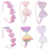Zimocepuz Cerchietti per bambine, 4 pezzi di fascia con design a fiocco & forma di cuore, Accessori per capelli per bambini, Fasce glitterate carine per bambine