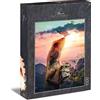 Ulmer Puzzleschmiede - Puzzle to The Light - Puzzle artistico da 1000 pezzi con iguana e farfalla - Gli animali si toccano in alto alla luce del caldo sole della sera - puzzle per adulti