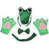 Petitebelle Cutie - Guanti da coda di coccodrillo, 4 pezzi, taglia unica, colore: Verde