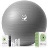 Slim Panda Palla Pilates, 55-85cm Anti Scoppio Antiscivolo Palla Ginnastica con Cannuccia Gonfiabile, Soft PVC Palla da Yoga per la Terapia Degli Anziani, Casa, Fitness, Allenamento Equilibrio