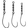 Luroad Ami Rotanti per Pesca, 10 Hooks Curvi in Teflon, Anti-Torsione Lenze, Girelle Professionali per Trota in Mare e Acqua Dolce
