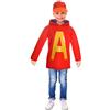 Ciao- Alvin Chipmunks Costume Travestimento Bambino Originale Alvinnn (Taglia 4-6 Anni) Unisex, Rosso, 11288.4-6