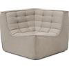 Ethnicraft - Sedia d'angolo N701 - Beige - Schiuma PU ad alta densità - Designer Jacques Deneef