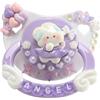 CutiePlusU Ciuccio per Adulti Carino e Antistress，Aiuta a Non Russare，Decorato a Mano con Design Esclusivo，Grande Scudo-Sweet Angel