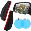 ZhouWei 4 Pezzi Specchietto Retrovisore Pioggia Visiera Set, Specchietto Retrovisore Visiera Antipioggia in Fibra di Carbonio Pellicola Antipioggia Auto Pellicola Anti Appannamento Impermeabile